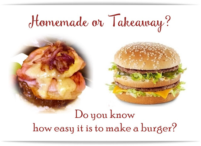 homemade burger vs takeaway, how to make a burger