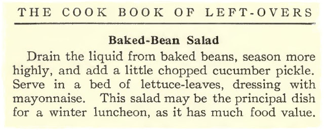 leftover baked beans, bean salad