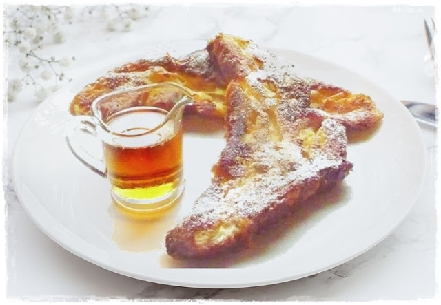 croissant french toast recipe, maple syrup