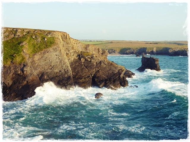 exhilarating rough seas off the Cornish coast